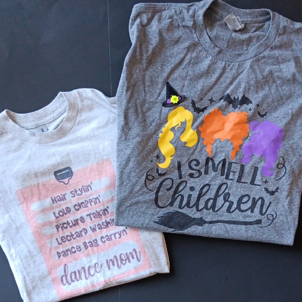 Gildan Gray and Purple Short Sleeve Tees